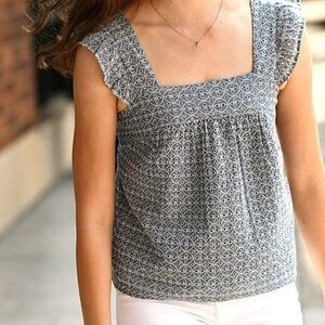 Gap Gray Patterned Women's Top